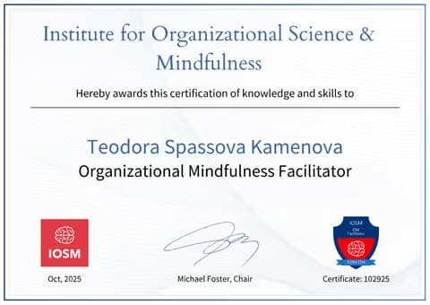 Organizational Mindfulness Facilitator — Institute for Organizational Science & Mindfulness